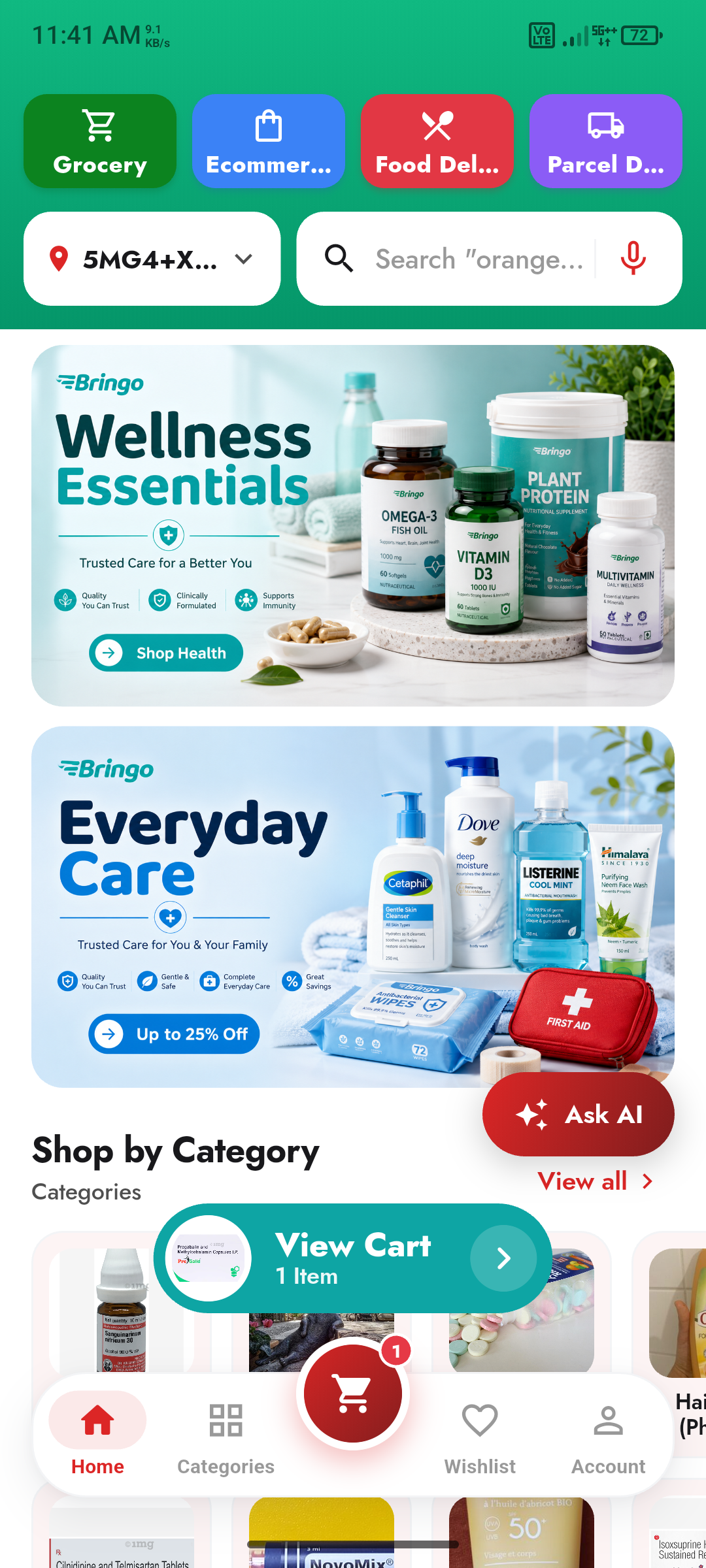 Pharmacy in the customer app